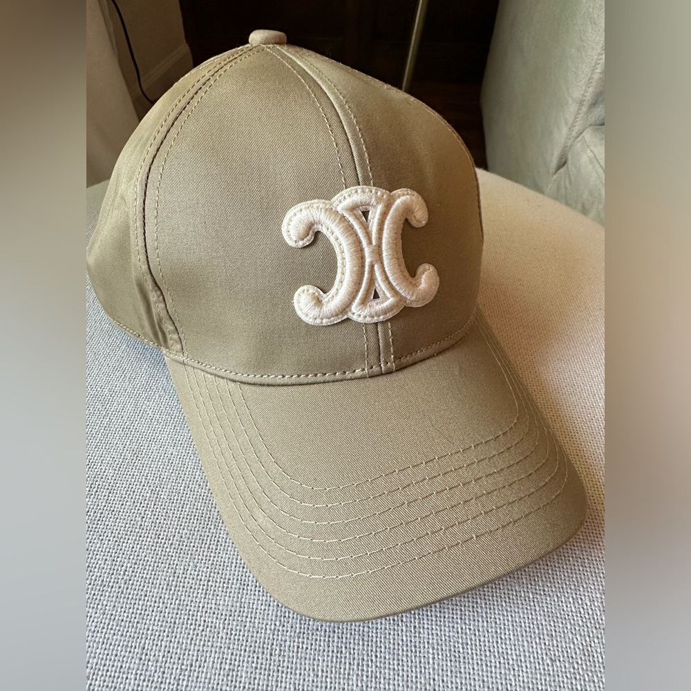 Celine Triomphe Baseball Cap Beige